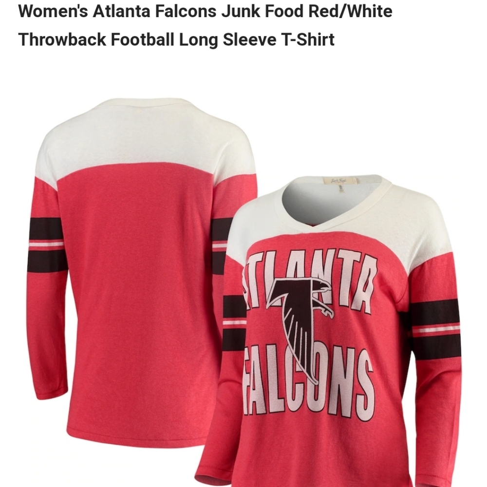 NWOT Women's Atlanta Falcons Long Sleeve T-shirt - Picture 4 of 8